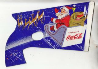 Vintage Coca=cola Pop Snap Cardboard Santa Gun.