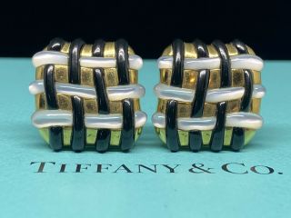 Rare Angela Cummings 750 18k Gold Clip On Earrings - Vintage Tiffany & Co