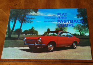 Fiat 850 Coupe Us Brochure Prospekt,  1967