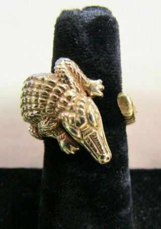 Barry Kieselstein - Cord 18k Gold Alligator Ring Size 6.  5 16.  6 Grams
