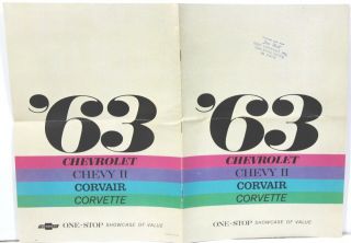1963 Chevrolet Sales Brochure – Chevy Ii,  Corvair,  & Bel Air,  Impala & Corvette