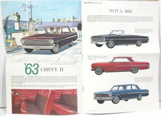 1963 Chevrolet Sales Brochure – Chevy II,  Corvair,  & Bel Air,  Impala & Corvette 2