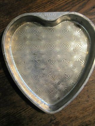 Vintage Ovenex Starburst Heart Shaped Baking Pan Tin - Farmhouse Decor