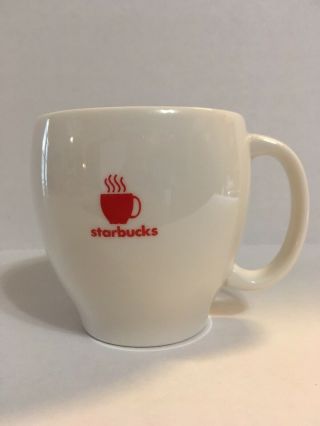 2004 Starbucks 16 Oz Coffee Mug Cup Red Steam Logo Barista Abbey Ii Collectible