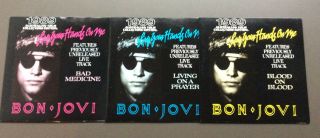 Bon Jovi - Lay Your Hands On Me 7 " Vinyl 3 X Singles Vg,  1989 Australian Tour