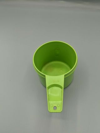 Vintage Tupperware Lime Apple Green Measuring Cup 1 Cup