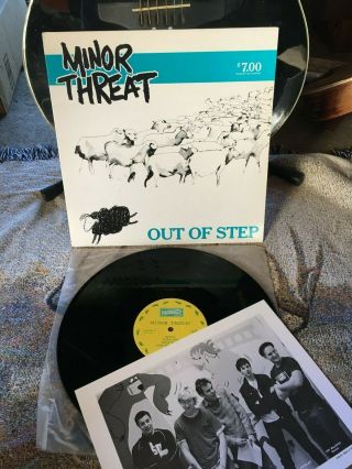 Minor Threat Vinyl Out Of Step Lp France Scarce Early Reissue No Bar Code Remix