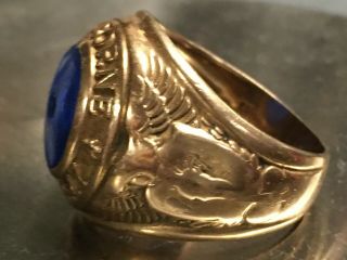 10k Gold WWII Airborne US ARMY Mens Ring Vintage WW2 Solid Gold sz 10.  5 Jump Win 2