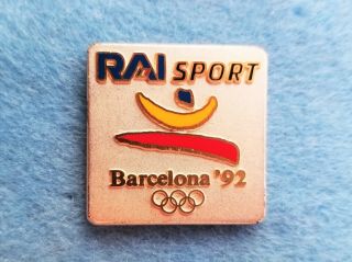 1992 Barcelona Rai Italy Media Pin