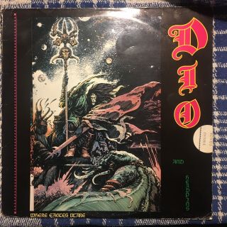 Dio - Where Eagles Blare 1987 2lp Poster Vinyl Dutch Unofficial Release