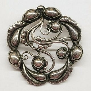 Rare Vintage Georg Jensen Sterling Silver 159 Brooch Pin