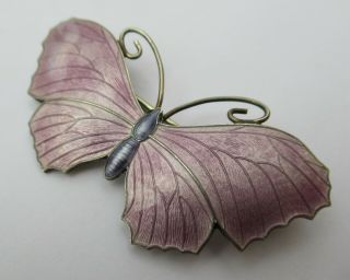 Ja&s John Atkins & Son Silver & Enamel Butterfly Brooch,  C1920
