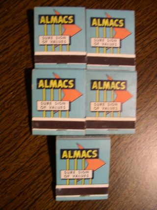 Almacs Supermarket Matchbooks
