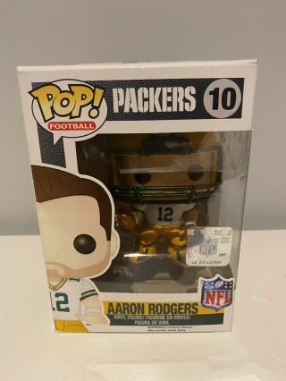 Funko Pop Nfl Green Bay Packers Aaron Rodgers 10 Vaulted Retired