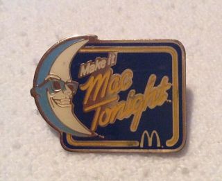 1980’s Mcdonalds Make It Mac Tonight Lapel Pin