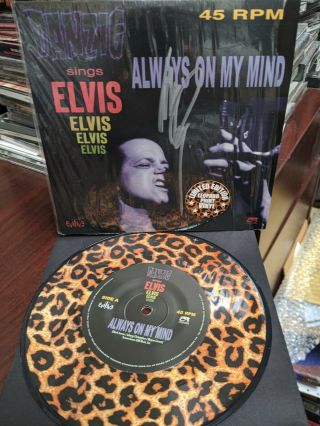 Danzig Sings Elvis - Always On My Mind / Loving Arms 7in.  Leopard Vinyl Signed