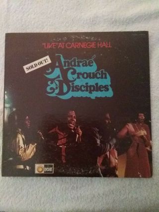 Live At Carnegie Hall,  Andrae Crouch & The Disciples,  Live Lp Autographed Rare