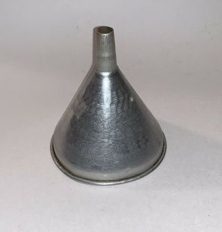 Vintage 3 - 1/2 Inch Wide Aluminum Canning - Kitchen Funnel