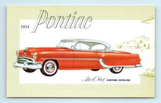 1954 Pontiac Star Chief Custom Catalina - Automobile Advertising Postcard