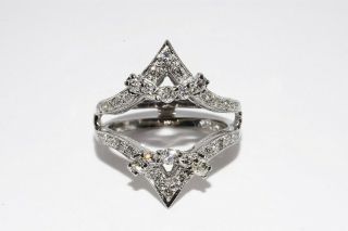 $3,  250.  55ct Antique Art Deco Natural Old Mine Diamond Platinum Insert Ring