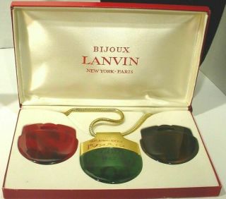 Vintage Lanvin Paris Lucite Modernist Interchangeable Necklace