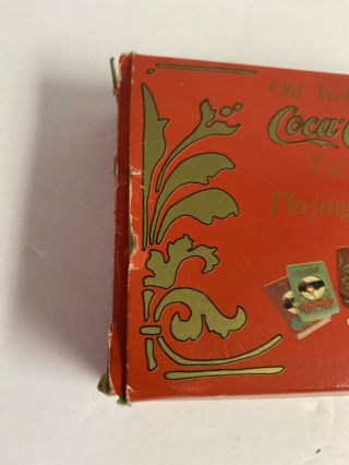 Vintage Antique Coca Cola Playing Cards Tin Box Pencil Notepad box 3