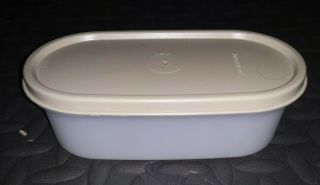Tupperware Modular Mates Oval 2 Cup With Tan Lid 1611 & 1616 Tight Seal