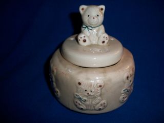Ceramic Potpourri Jar With Bear Lid