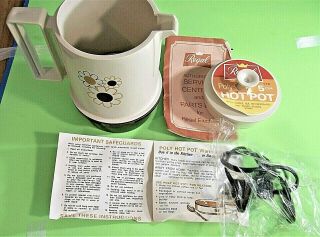 Regal POLY HOT - POT 5 Cup Electric Hot Water Coffee Tea Daisy Pattern 2