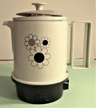 Regal POLY HOT - POT 5 Cup Electric Hot Water Coffee Tea Daisy Pattern 3