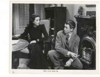 Come Live With Me (1941) James Stewart/hedy Lamarr 1950s Reissue Photograph E869