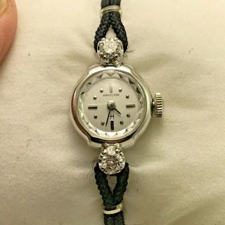 14kt white gold Ladies Hamilton Diamond Watch 2