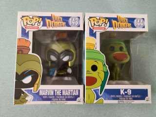 Funko Pop Animation Duck Dodgers Marvin The Martian & K - 9 143 144 Wb