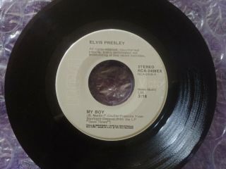 Elvis Presley Rare Gray Label My Boy/loving Arms 45 1974 - A