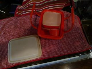 Tupperware Pak - N - Carry Set 1254 With 3 Containers Lunch Box 9 piece, 2