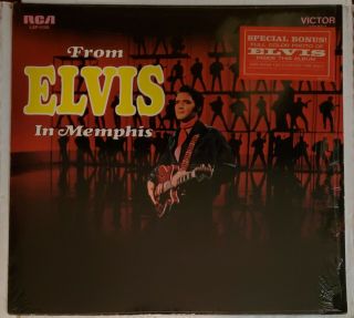 Elvis Presley - 1969 From Elvis In Memphis Vinyl Lp With Hype Sticker