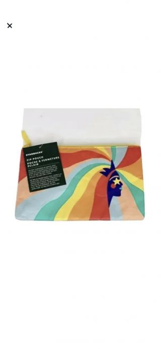 Starbucks Pride 2020 Zip Pouch Bag Rare Limited Edition Rainbow Siren Logo