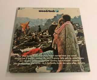 Woodstock Soundtrack 1970 Cotillion Usa Sd 3 - 500 3 Lps Trifold Vg,
