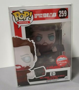 Funko Pop Zombie Blood Splattered Ed Shaun Of The Dead Fugitive With Protector