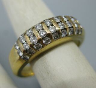 Fine Vintage 14k Yellow Gold Diamond Futura Band Ring 6.  7g Size 9