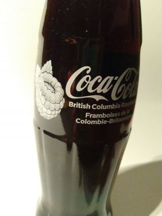 Coca Cola raspberry flavor bottle 12 oz full novelty British columbia Canada 3