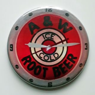 A & W Root Beer Stand Clock Button Magnet