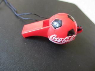 Vintage Coca Cola Plastic Soccer Ball Advertising Whistle