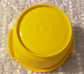 Tupperware Vintage Servalier Yellow Bowl 886 - 20 oz Orange Lid 812 - 25 3