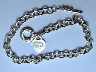 Tiffany&co Vintage.  925 Sterling Silver Return To Tiffany Heart Toggle Necklace