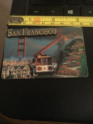 Vintage Magnet - San Francisco Cable Car,  Bridge