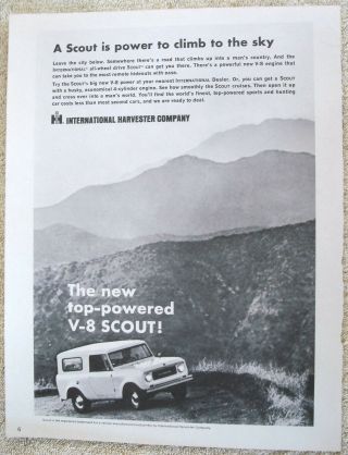 1967 International Harvester Scout Ad Ih V - 8 Top Powered