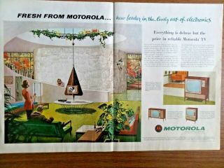 1962 Motorola Tv Television Ad Futuristic Country House Design
