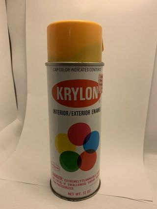 Vintage Krylon Spray Paint Can Bright Yellow John Deer Yellow 1804