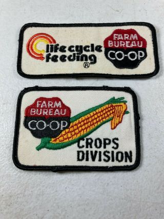 Vtg Farm Bureau Co - Op Crops & Feeding Farm Jacket Hat Cap Patch